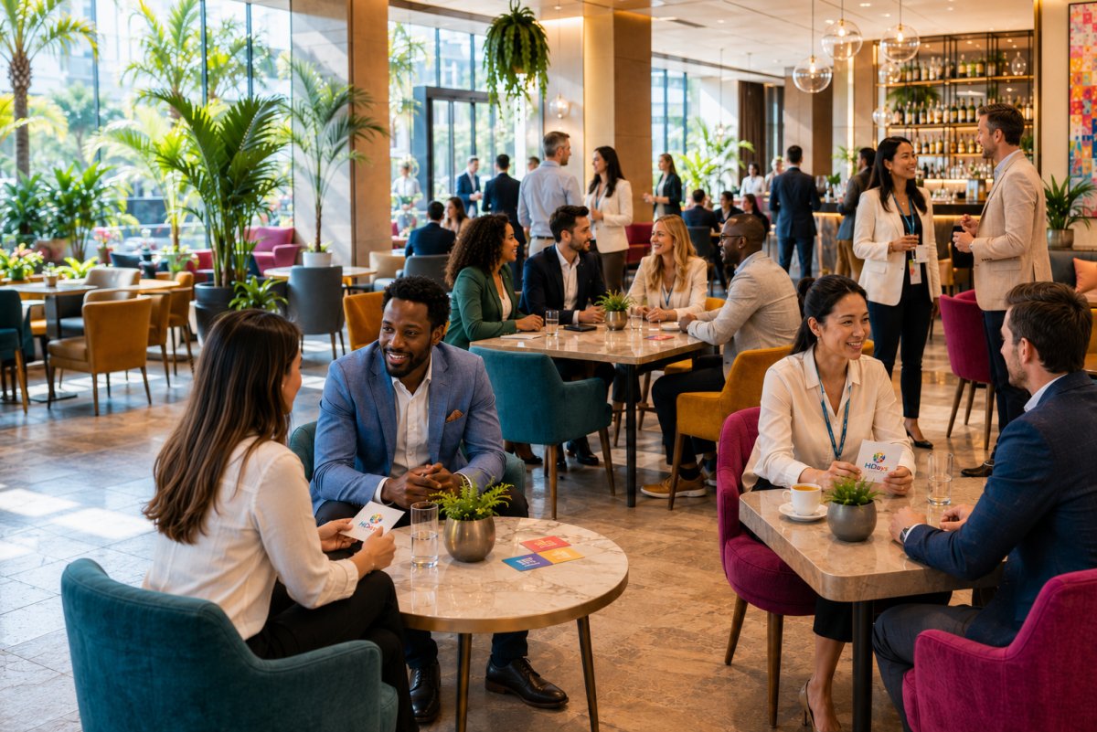 A circle of people in conversation at an HDays meeting